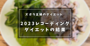 2023年レコーディングダイエットの結果